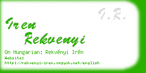 iren rekvenyi business card